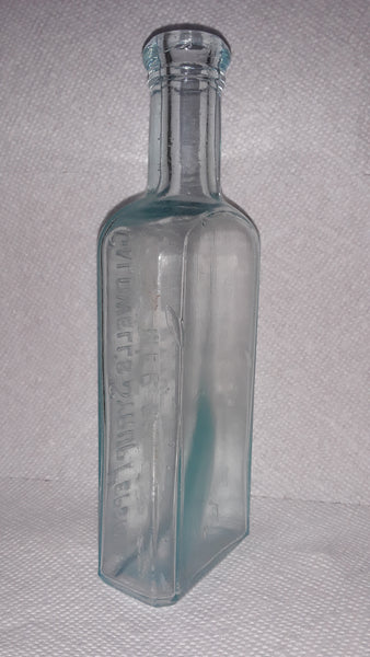 CALDWELL'S SYRUP PEPSIN MONTICELLO, ILLINOIS. AQUA MEDICINE BOTTLE