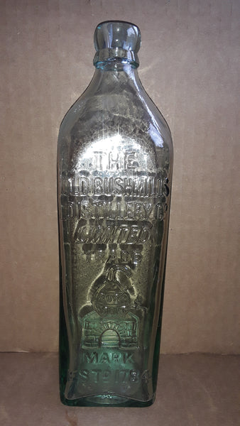 THE OLD BUSHMILLS DISTILLERY Co LIMITED GREEN WHISKY BOTTLE