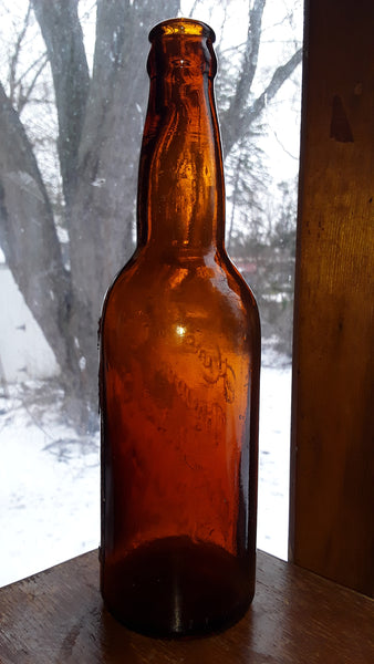 HINCKEL BREWING Co ALBANY NY. BOSTON MASS. MANCHESTER N.H. REGISTERED AMBER BEER BOTTLE
