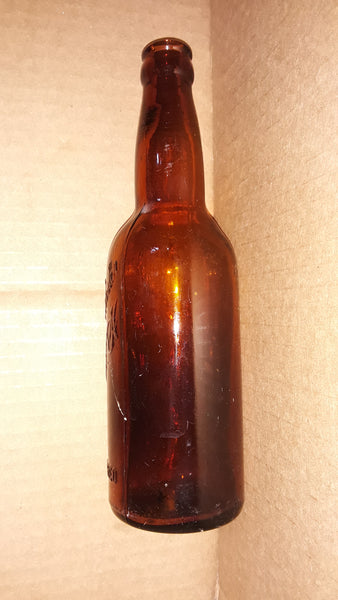 HINCKEL BREWING Co ALBANY NY. BOSTON MASS. MANCHESTER N.H. REGISTERED AMBER BEER BOTTLE