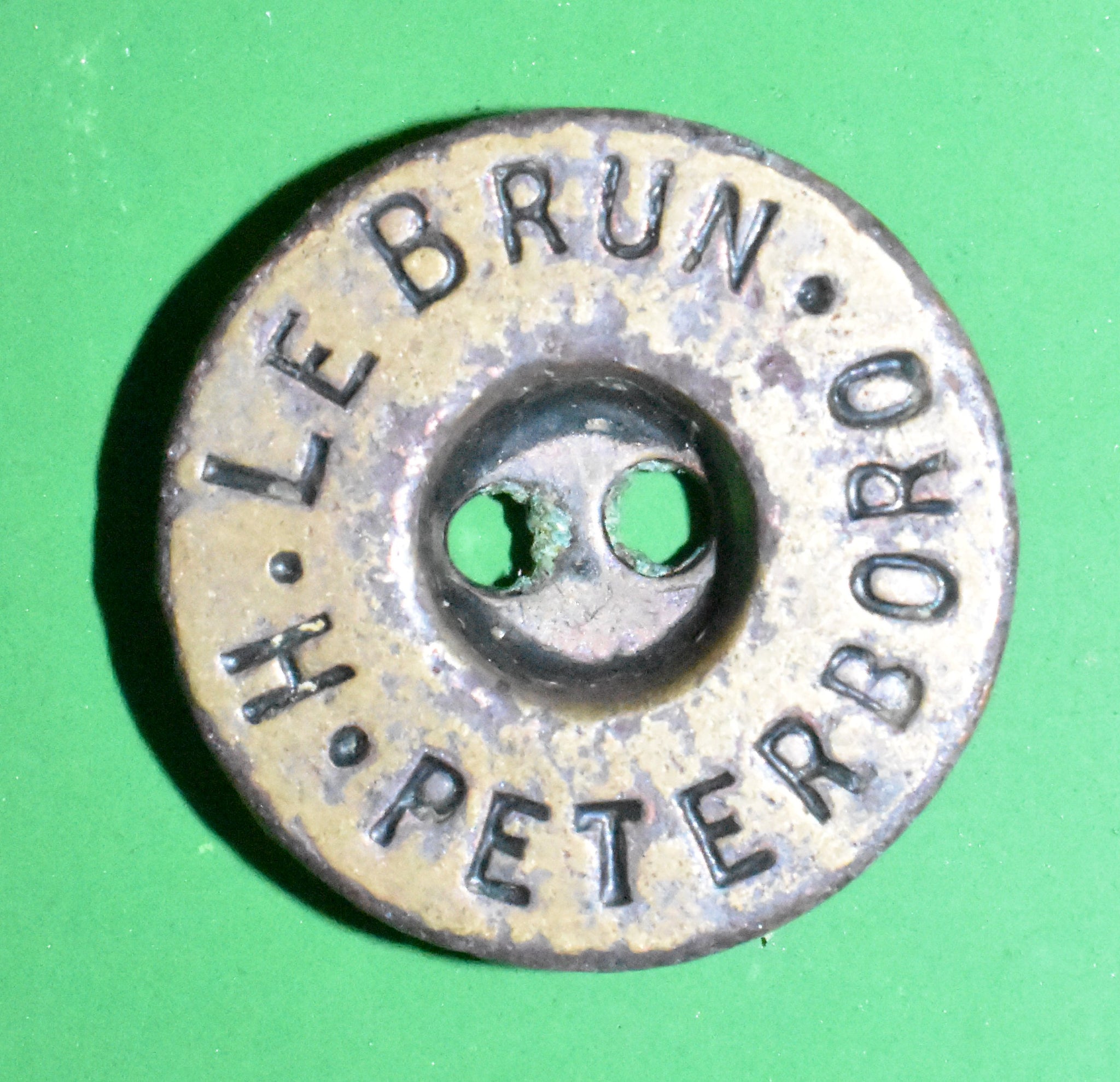 H.LE Brun Peterboro Brass Button