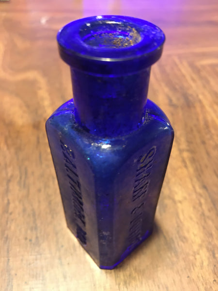 Sharp & Dohme Baltimore, MD. Pre 1900's Cobalt Bottle (Uncleaned)